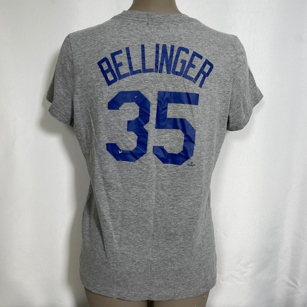 Cody Bellinger #35 Los Angeles Dodgers MLB Nike Gray T-Shirt Women's MEDIUM